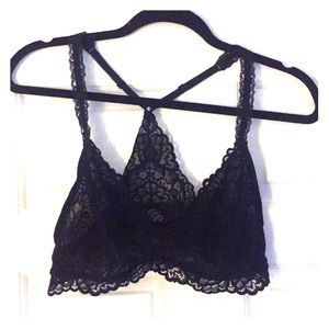 Black lace bralette
